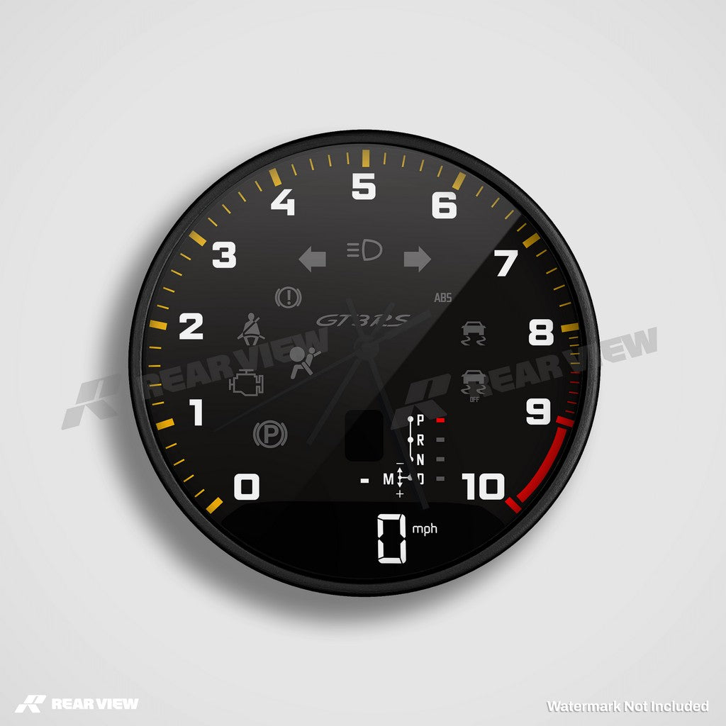 GT3RS Automatic Speed Dial - Black Clock