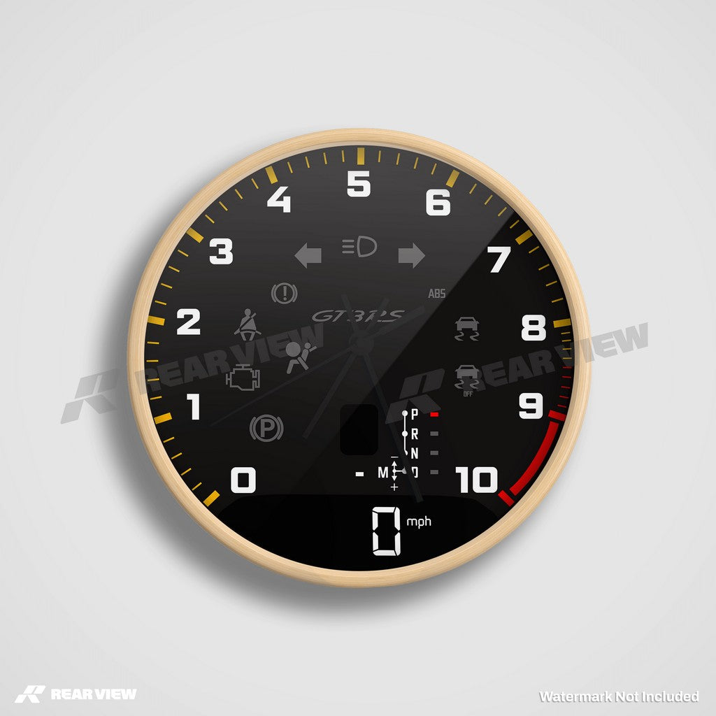 GT3RS Automatic Speed Dial - Black Clock