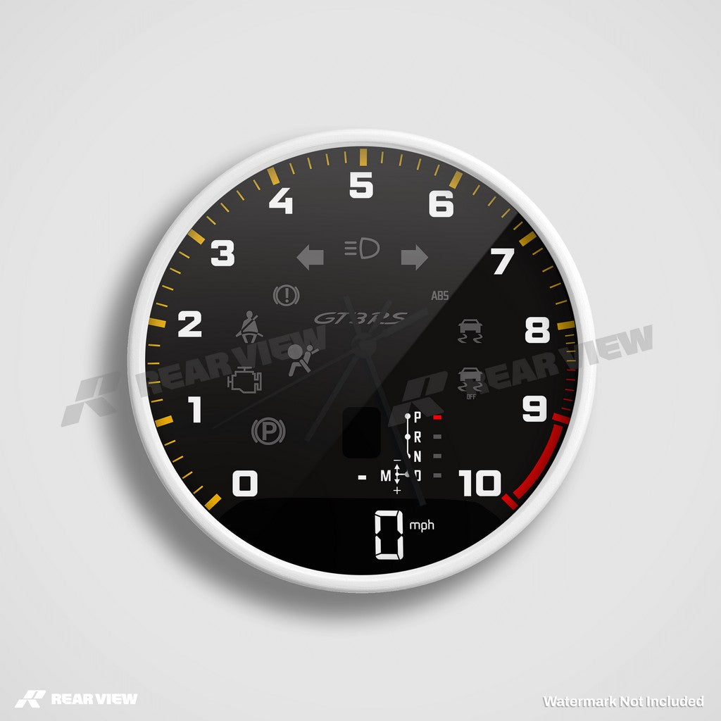 GT3RS Automatic Speed Dial - Black Clock