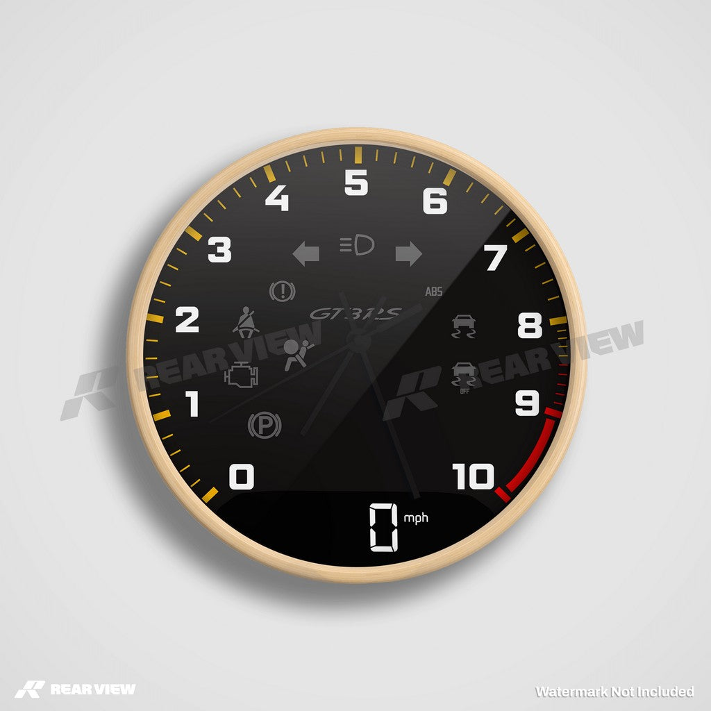 GT3RS Speed Dial - Black Clock