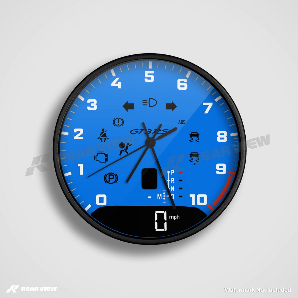 GT3RS Automatic Speed Dial - Blue Clock