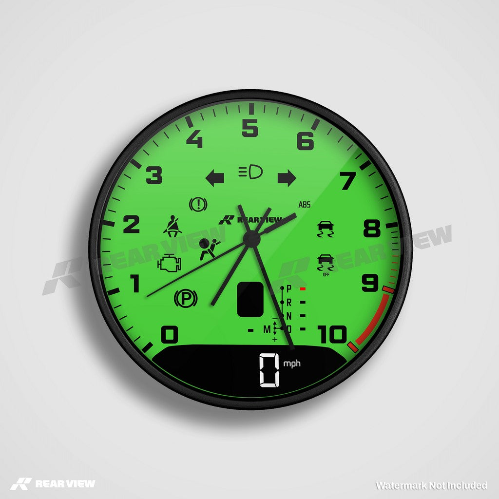 GT3RS Automatic Speed Dial - Green Clock