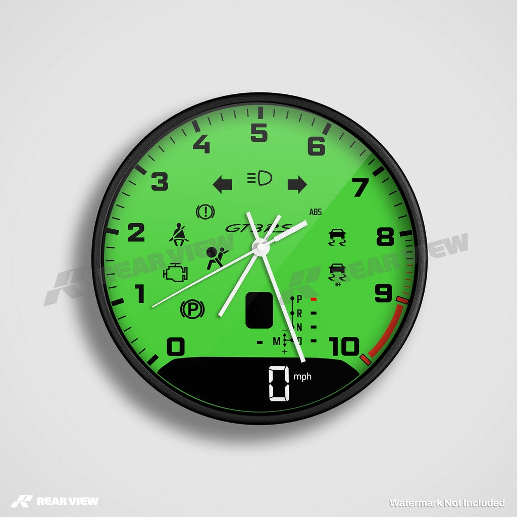 GT3RS Automatic Speed Dial - Green Clock