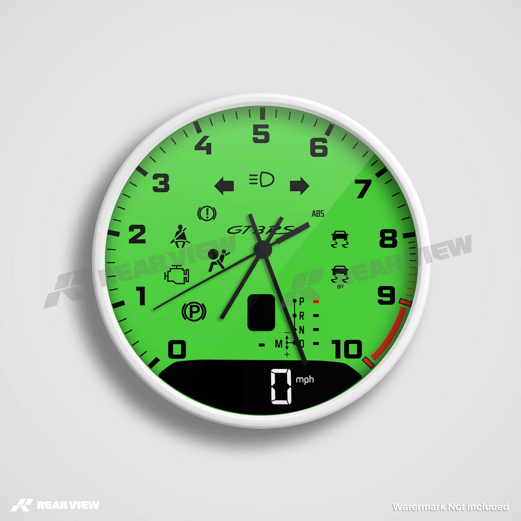 GT3RS Automatic Speed Dial - Green Clock