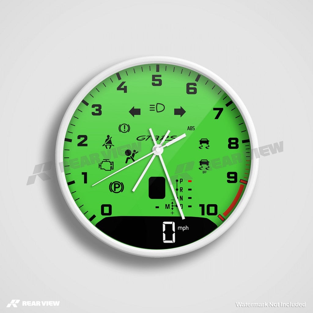 GT3RS Automatic Speed Dial - Green Clock