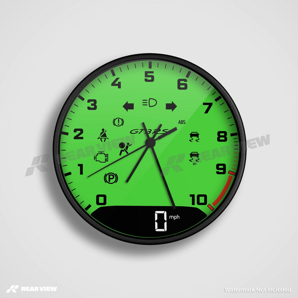 GT3RS Speed Dial - Green Clock