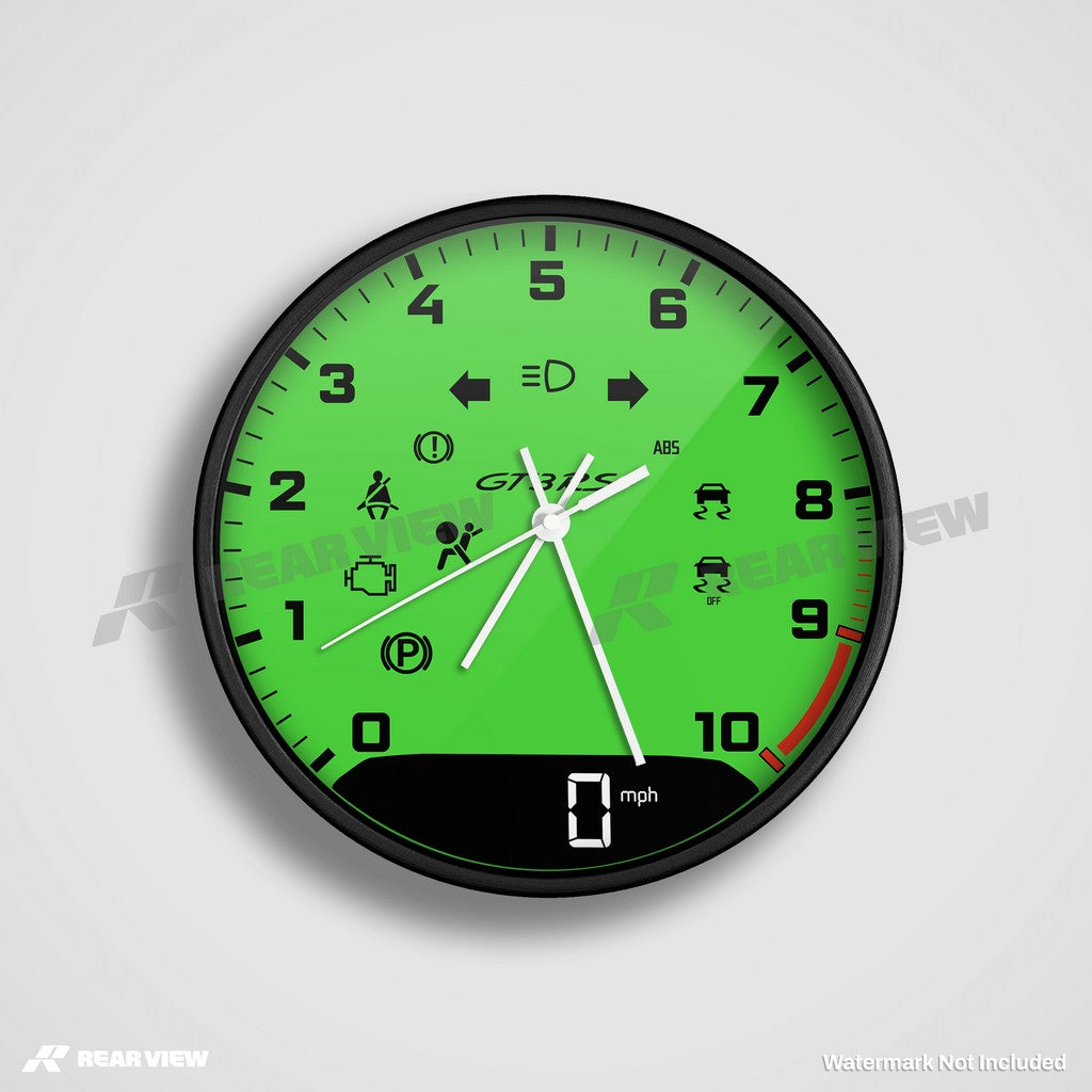 GT3RS Speed Dial - Green Clock