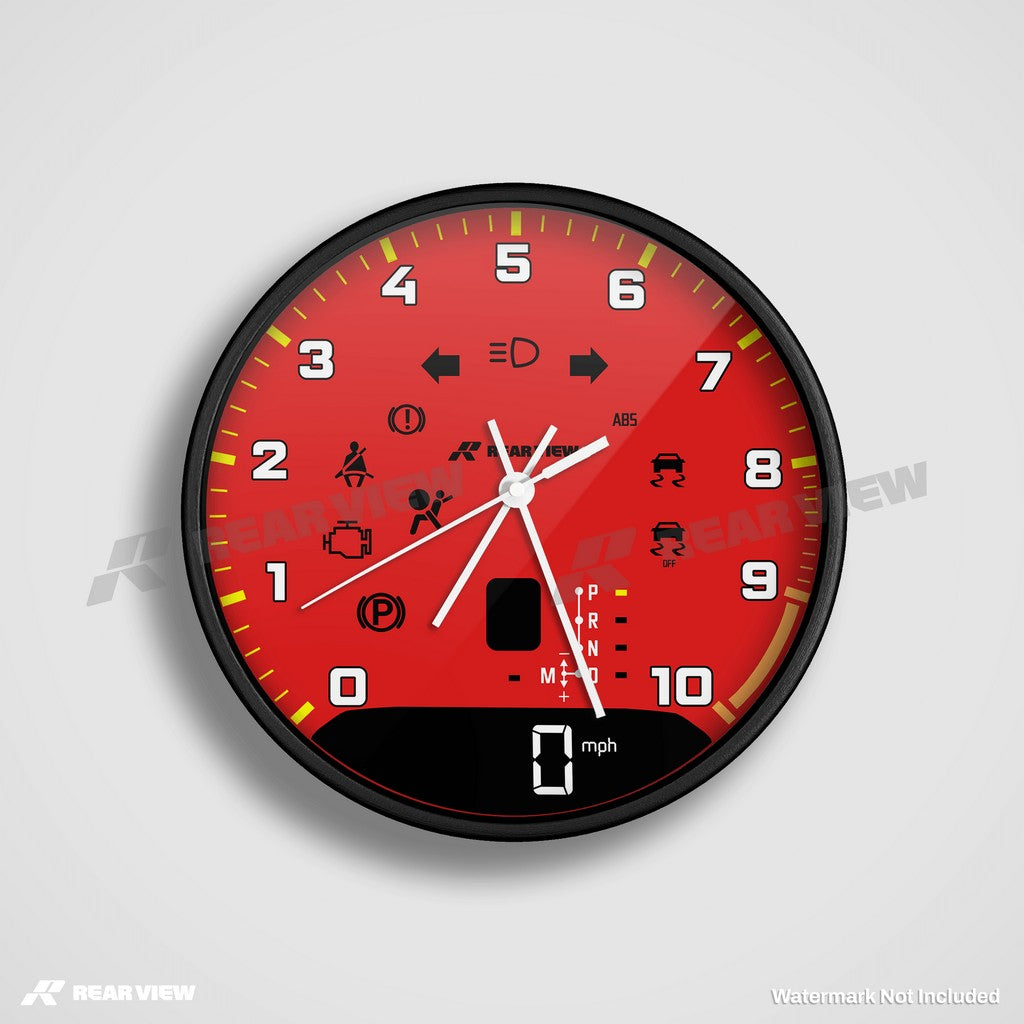 GT3RS Automatic Speed Dial - Red Clock