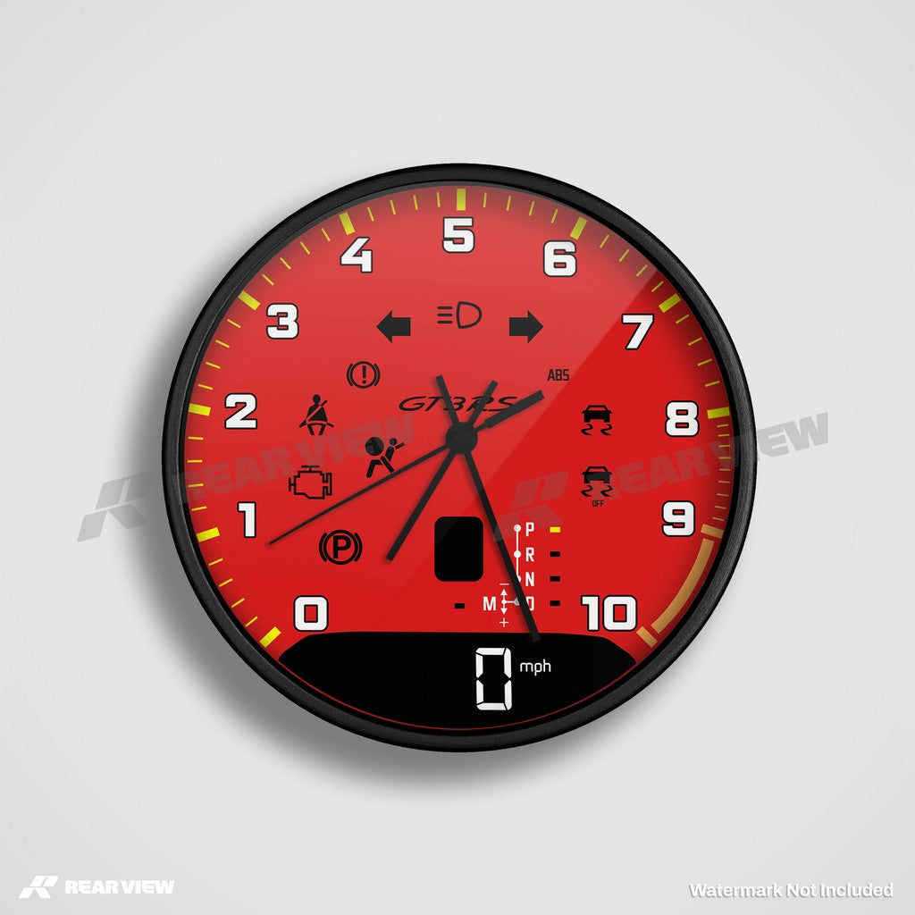 GT3RS Automatic Speed Dial - Red Clock