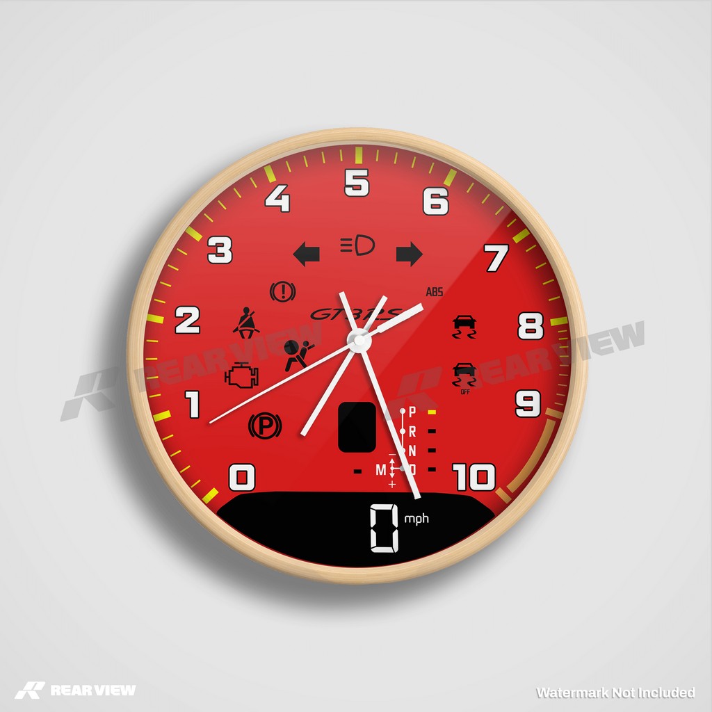 GT3RS Automatic Speed Dial - Red Clock