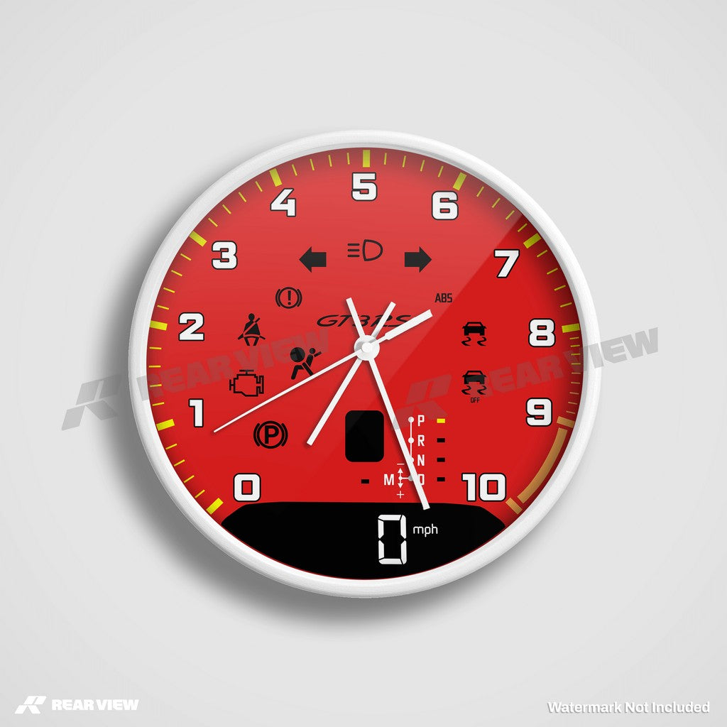 GT3RS Automatic Speed Dial - Red Clock