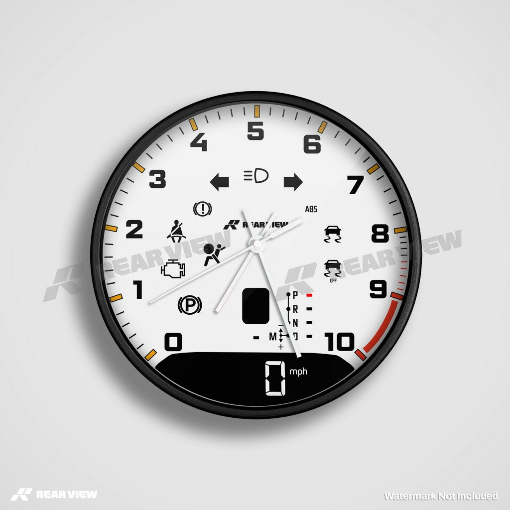 GT3RS Automatic Speed Dial - White Clock