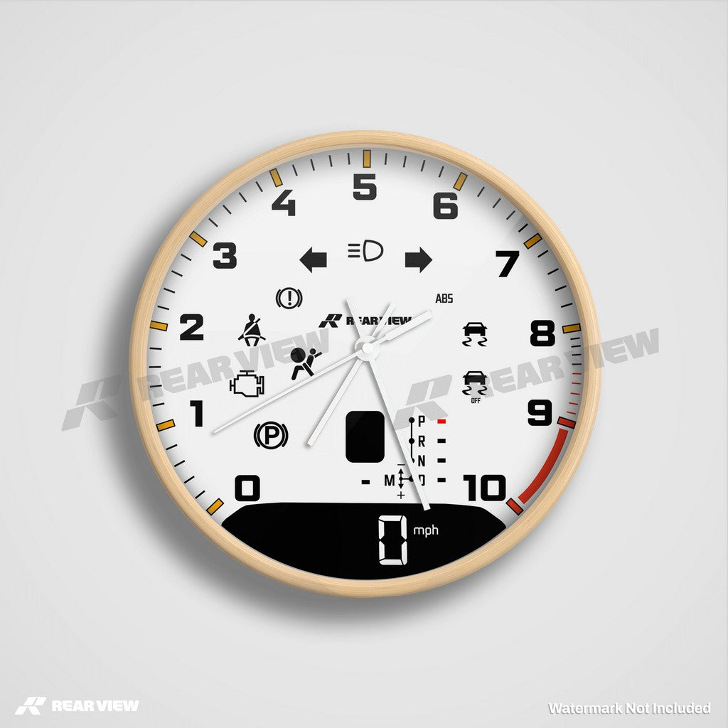 GT3RS Automatic Speed Dial - White Clock