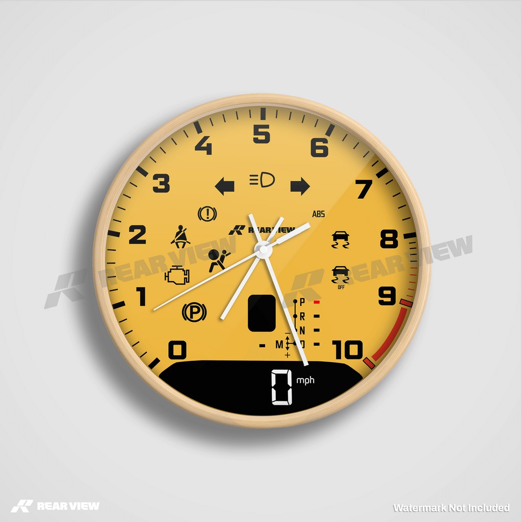 GT3RS Automatic Speed Dial - Yellow Clock