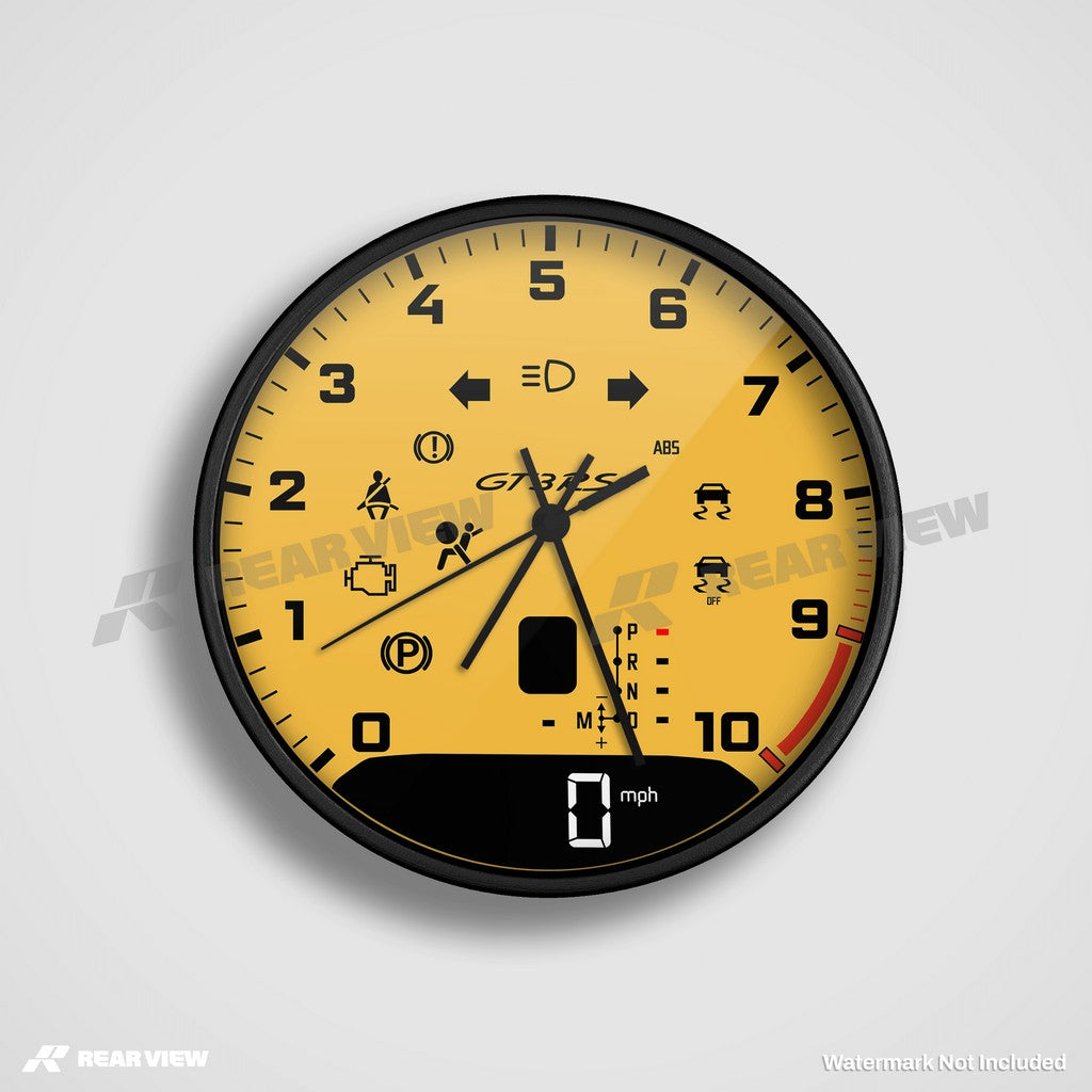 GT3RS Automatic Speed Dial - Yellow Clock