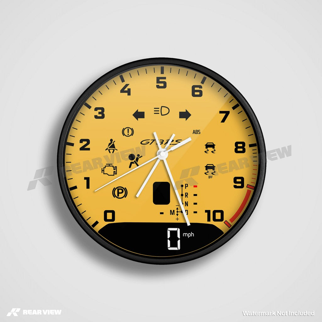 GT3RS Automatic Speed Dial - Yellow Clock