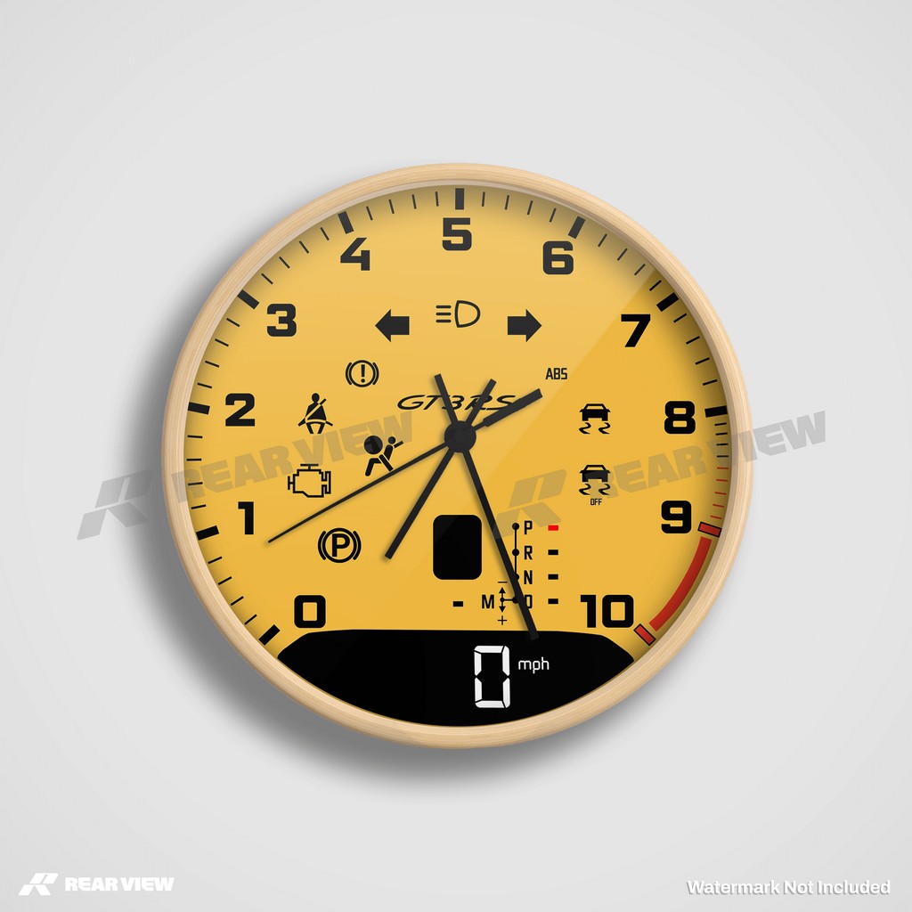 GT3RS Automatic Speed Dial - Yellow Clock