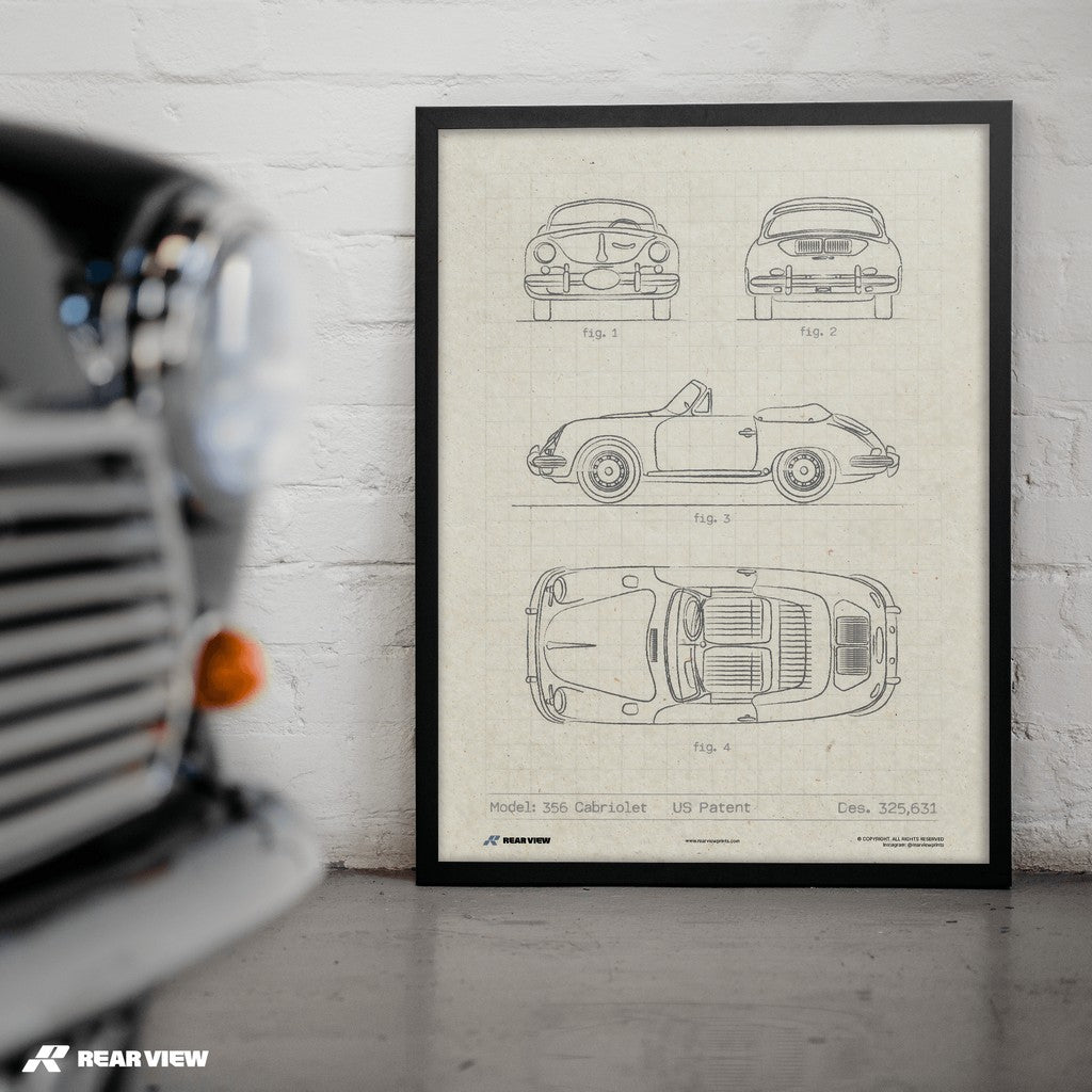 356 Cabriolet Patent - Art Print