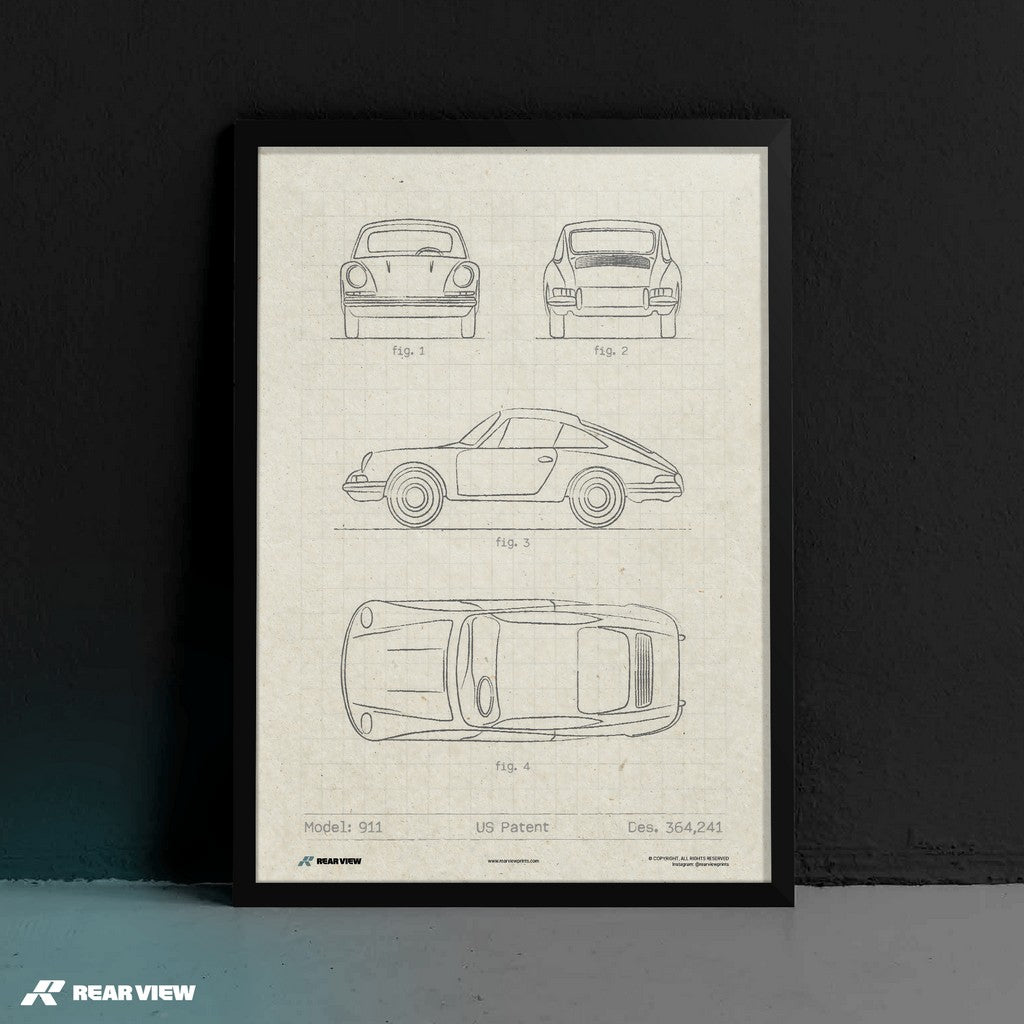 911 Car Patent - Art Print