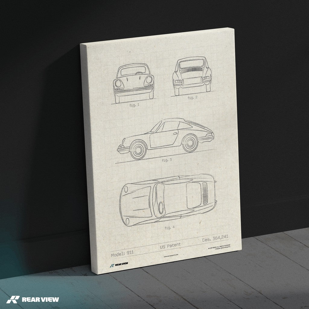 911 Car Patent - Art Print
