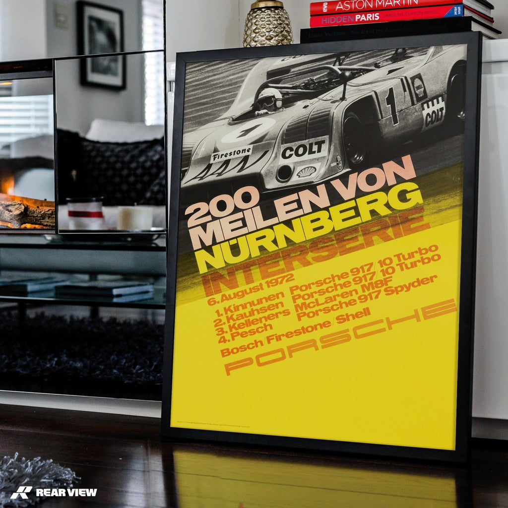 200 Miles of Nürnberg 1972 - Vintage Race Poster