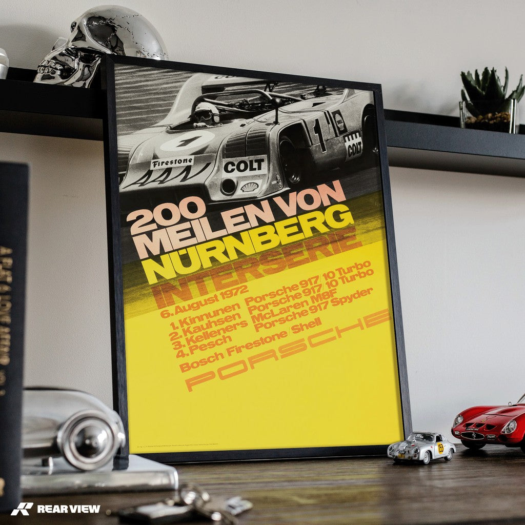 200 Miles of Nürnberg 1972 - Vintage Race Poster