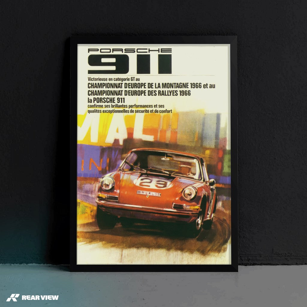 911 - Rally 1966 Vintage Race Poster