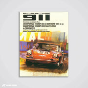 911 - Rallye 1966 Vintage-Rennen Poster 