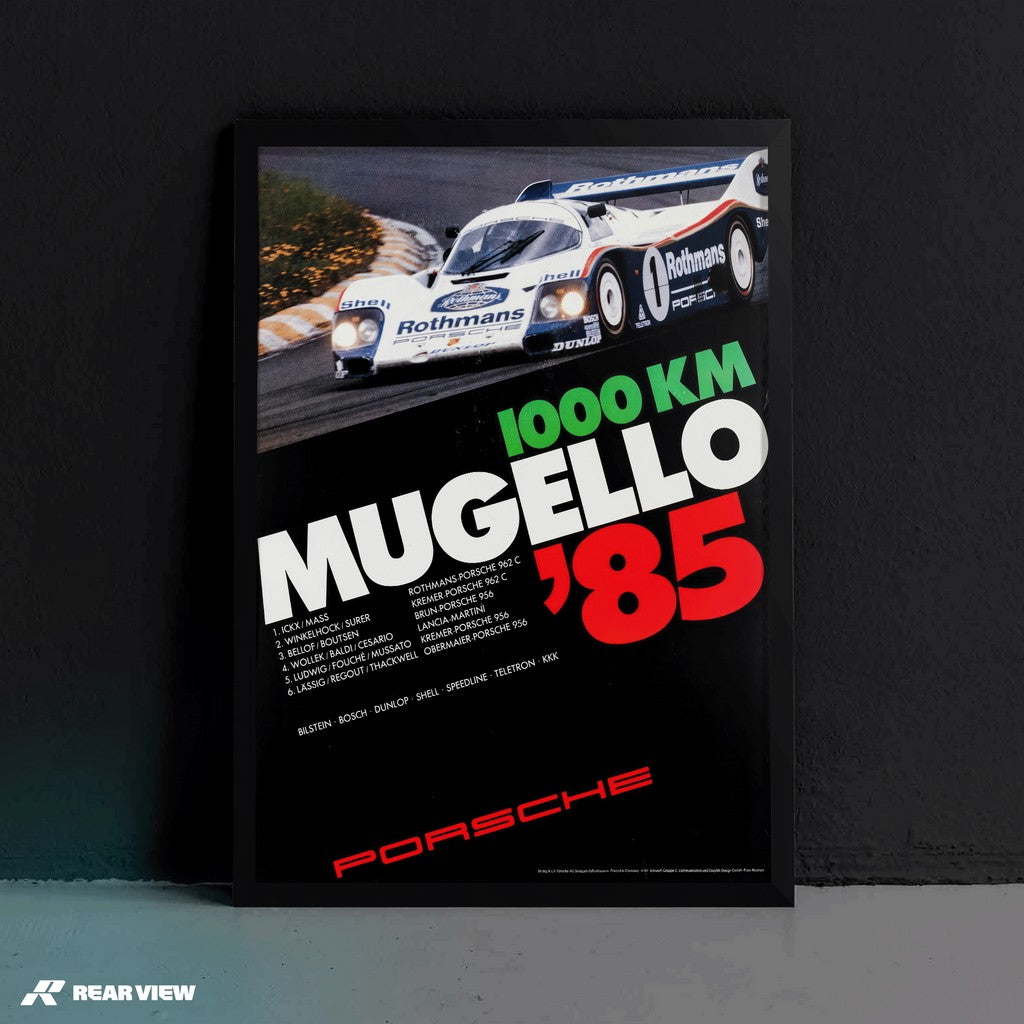 1000 Kilometers Mugello 1985 - Vintage Race Poster