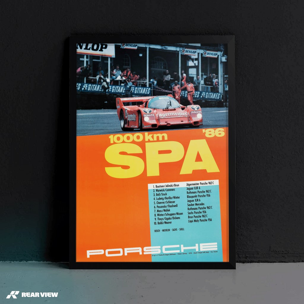1000 Kilometers Spa 1986 - Vintage Race Poster