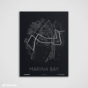 Rhythmus der Nacht – Marina Bay Track Kunstdruck