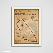 Le Mans Race Track - Vintage Art Print