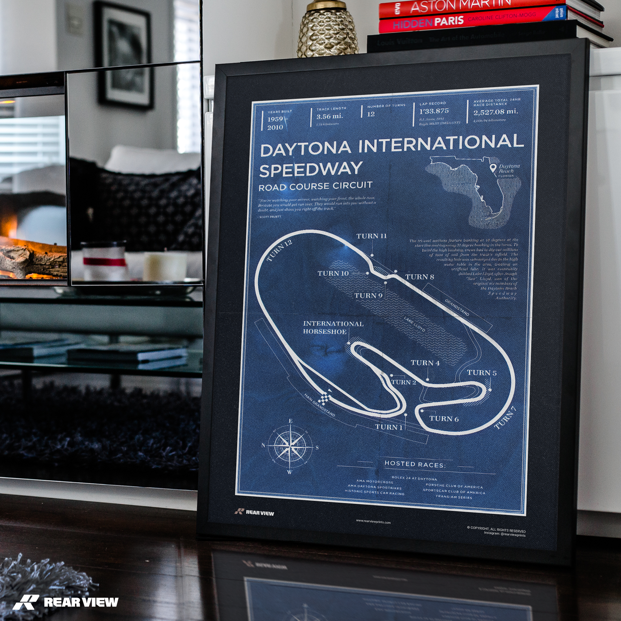 Daytona Race Track - Vintage Art Print