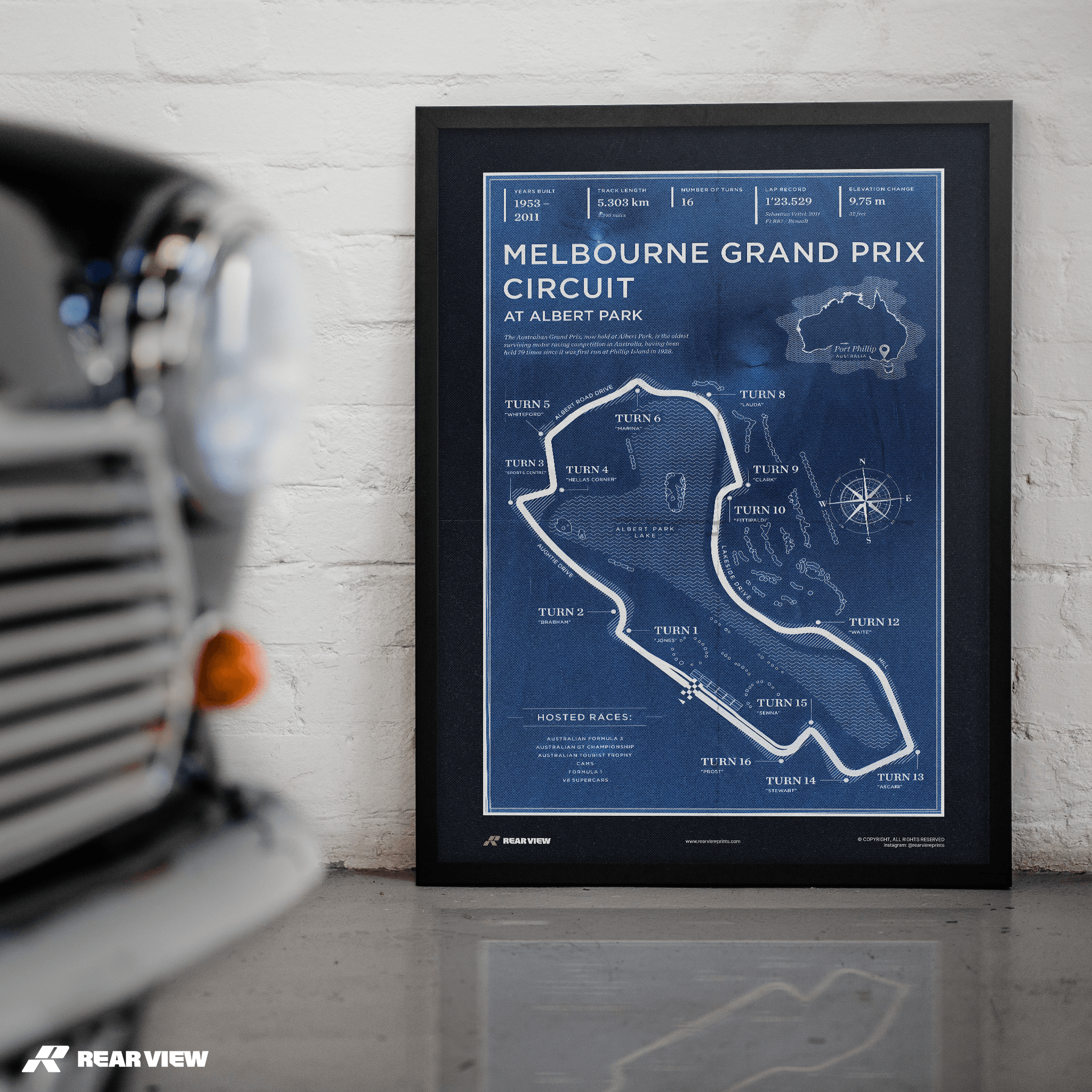 Melbourne Race Track - Vintage Art Print