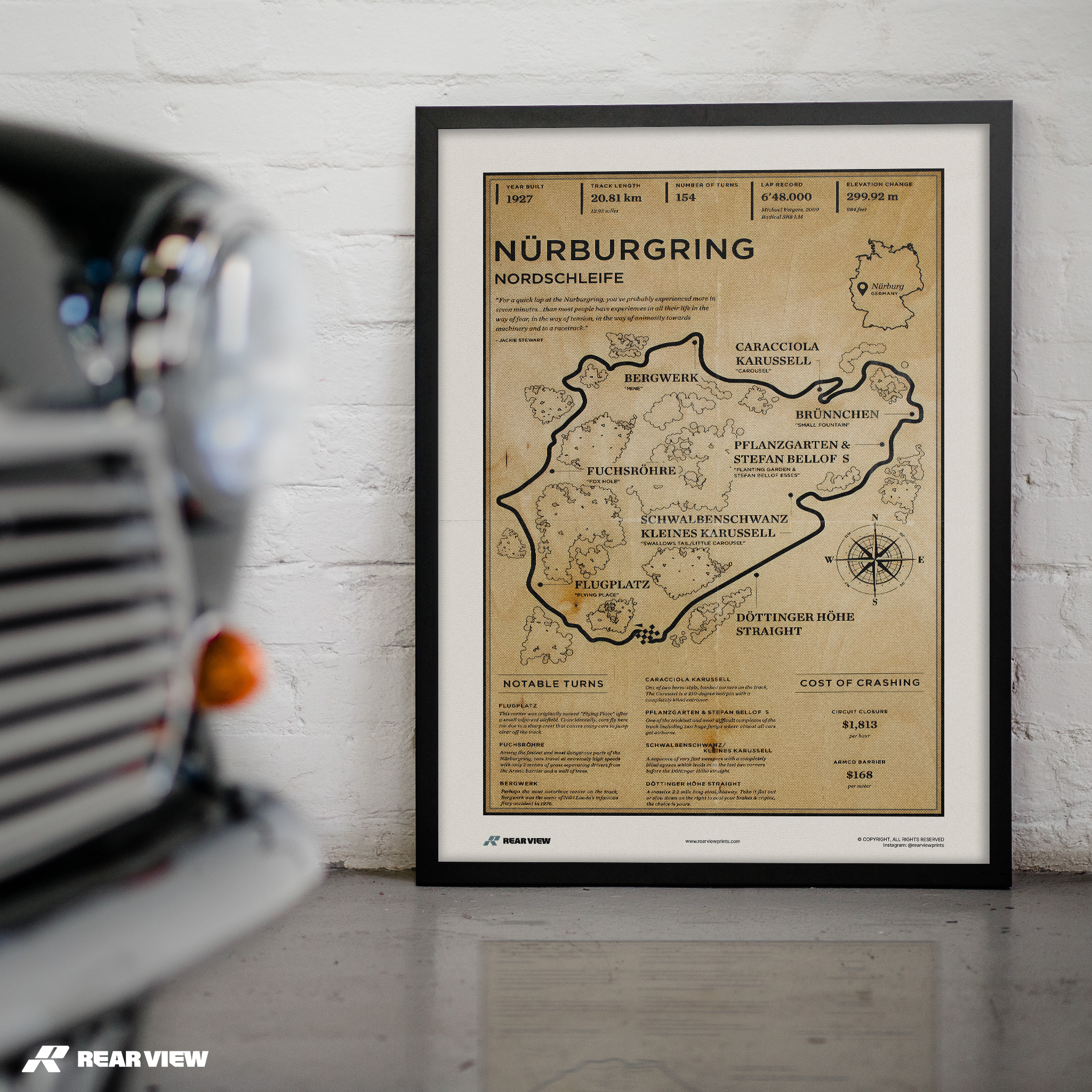 Nurburgring Race Track - Vintage Art Print