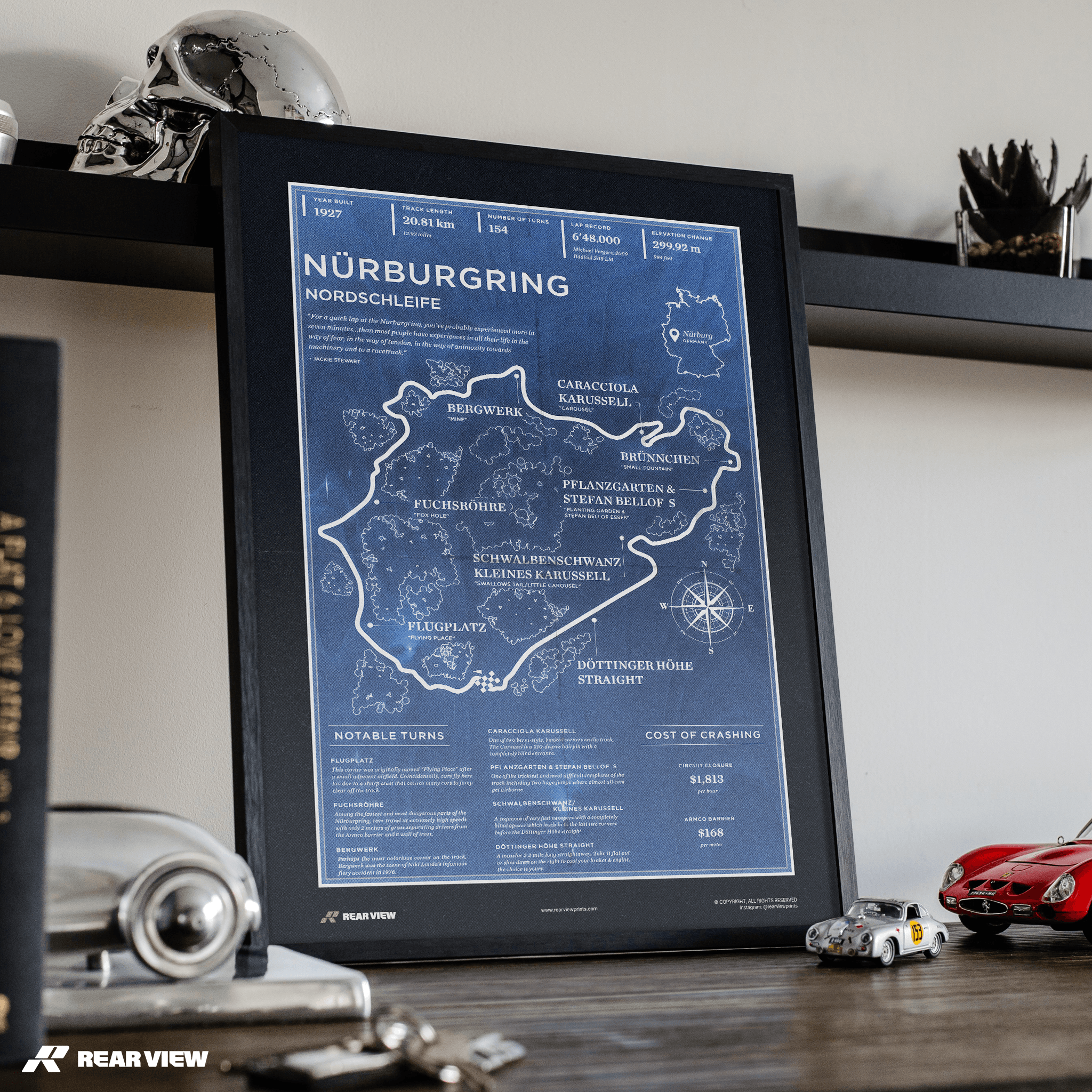 Nurburgring Race Track - Vintage Art Print