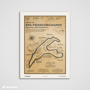 Spa Race Track - Vintage Art Print