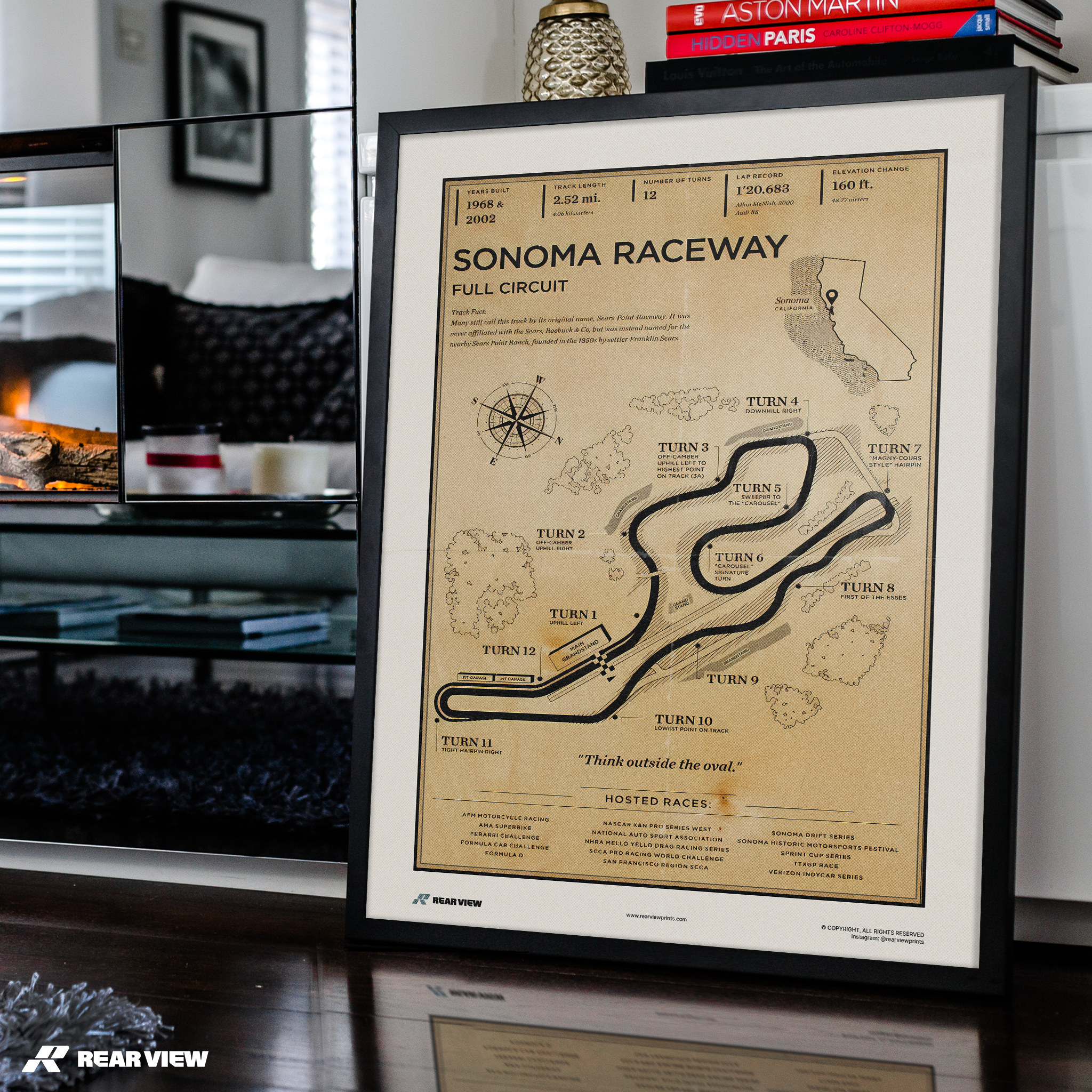 Sonoma Race Track - Vintage Art Print