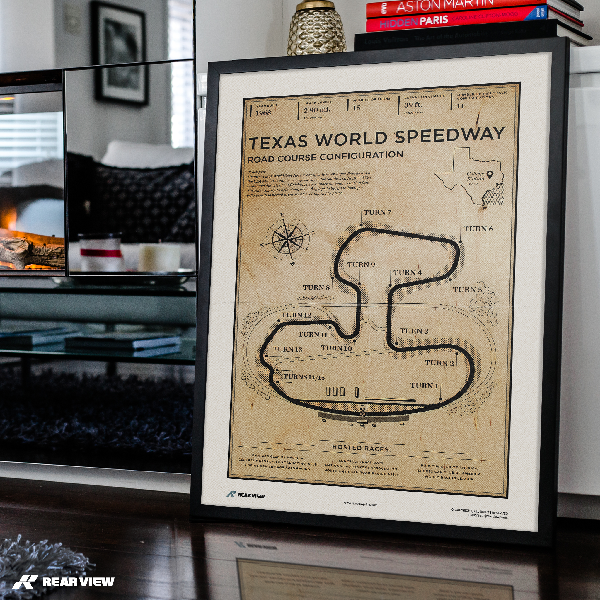 Texas Race Track - Vintage Art Print