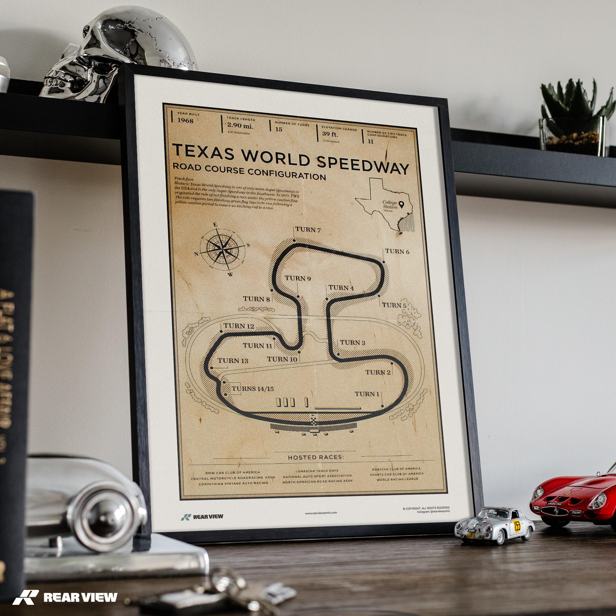 Texas Race Track - Vintage Art Print