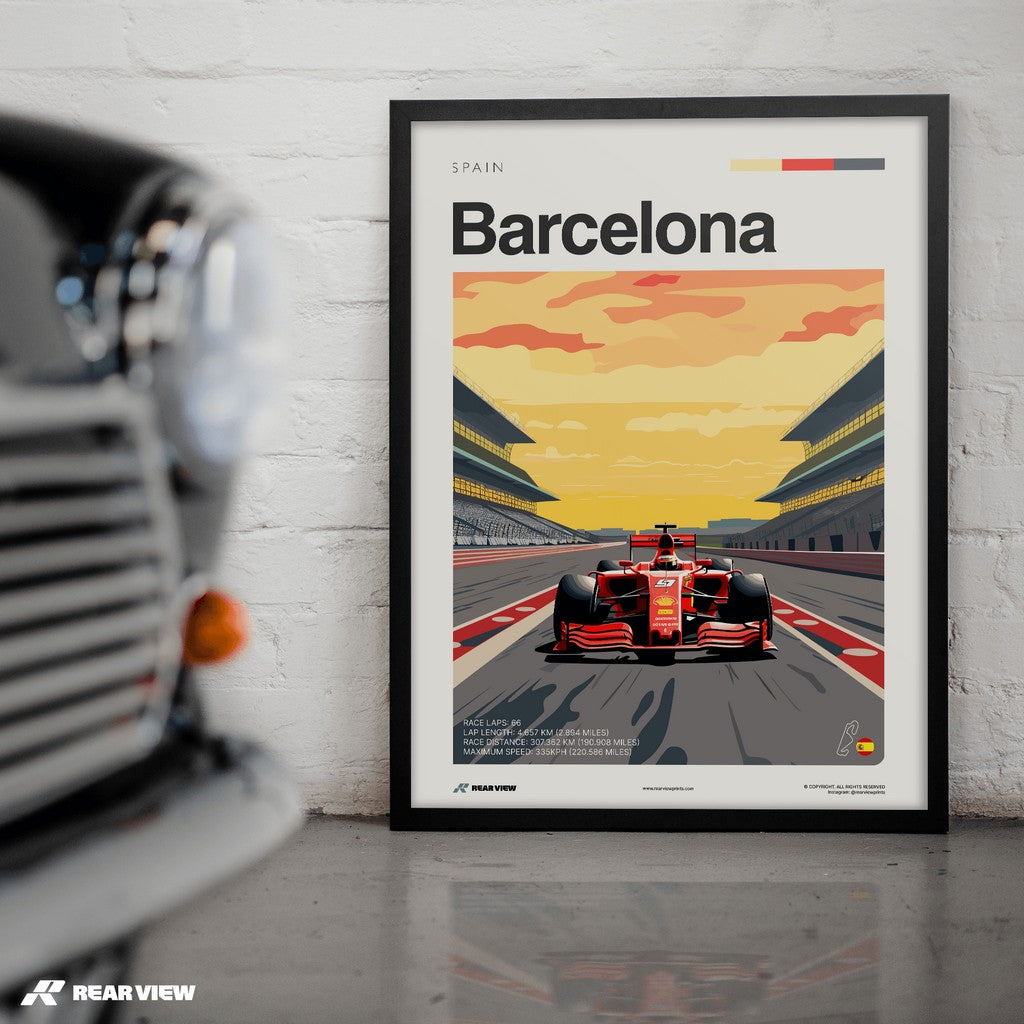 Barcelona Race Track - Art Print