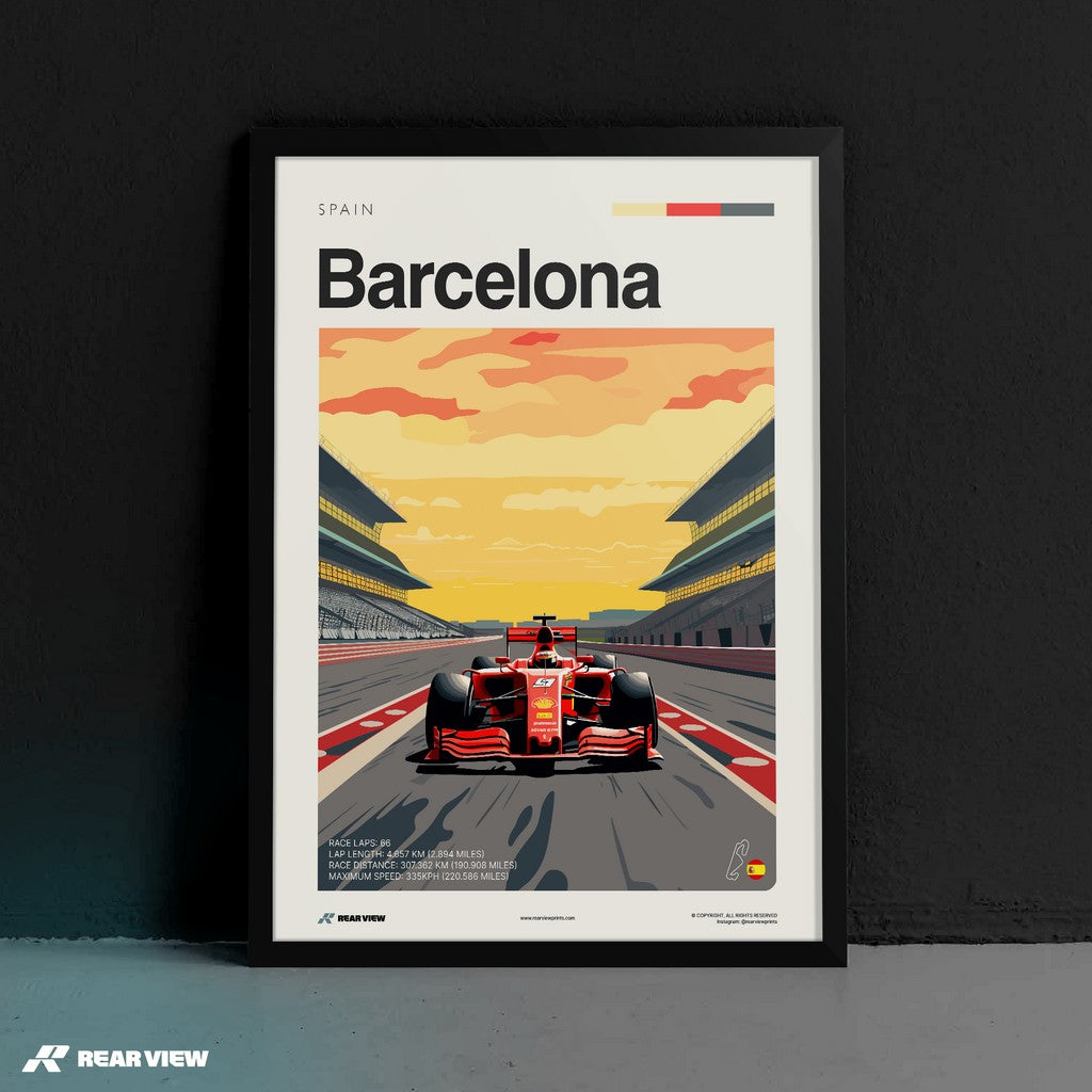 Barcelona Race Track - Art Print