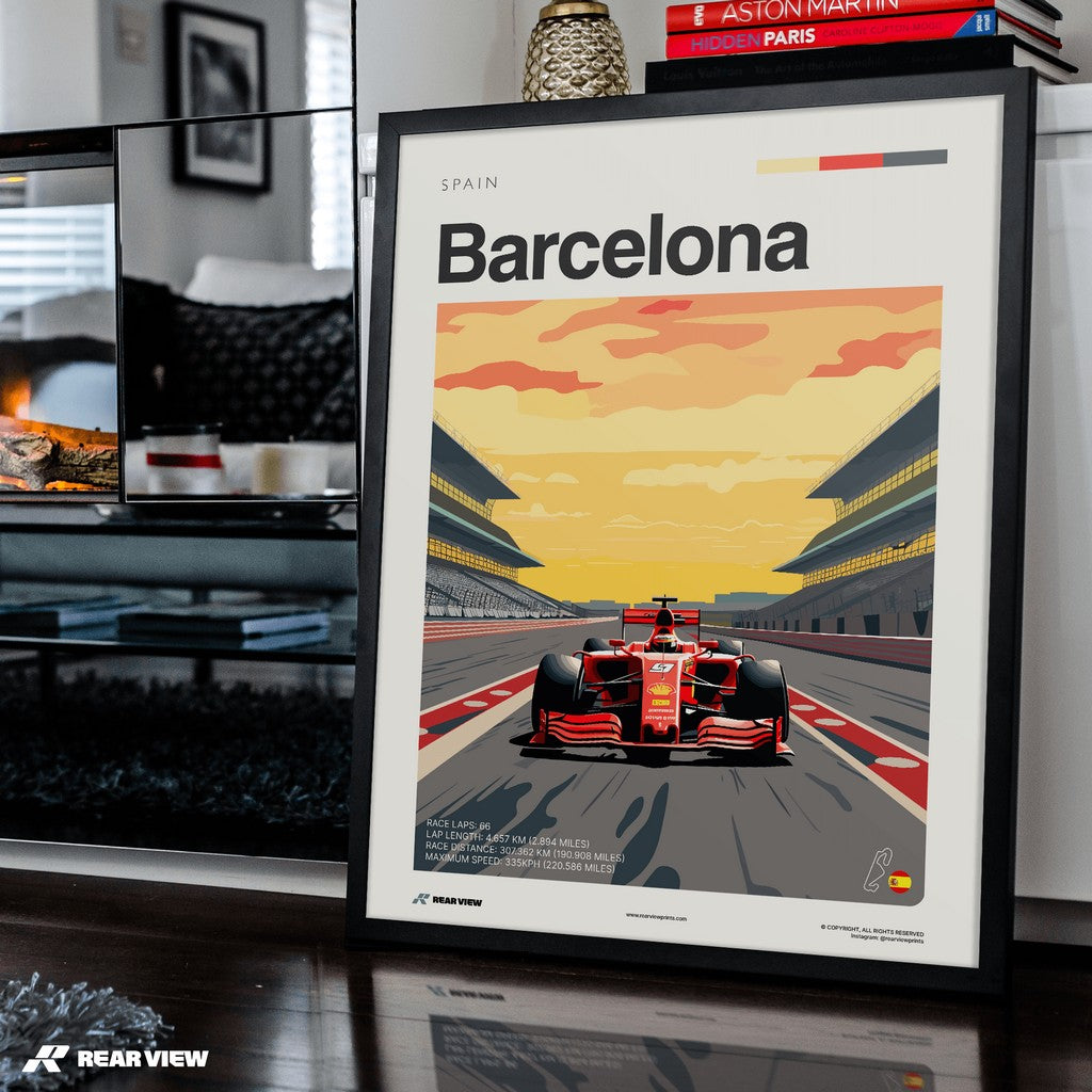 Barcelona Race Track - Art Print