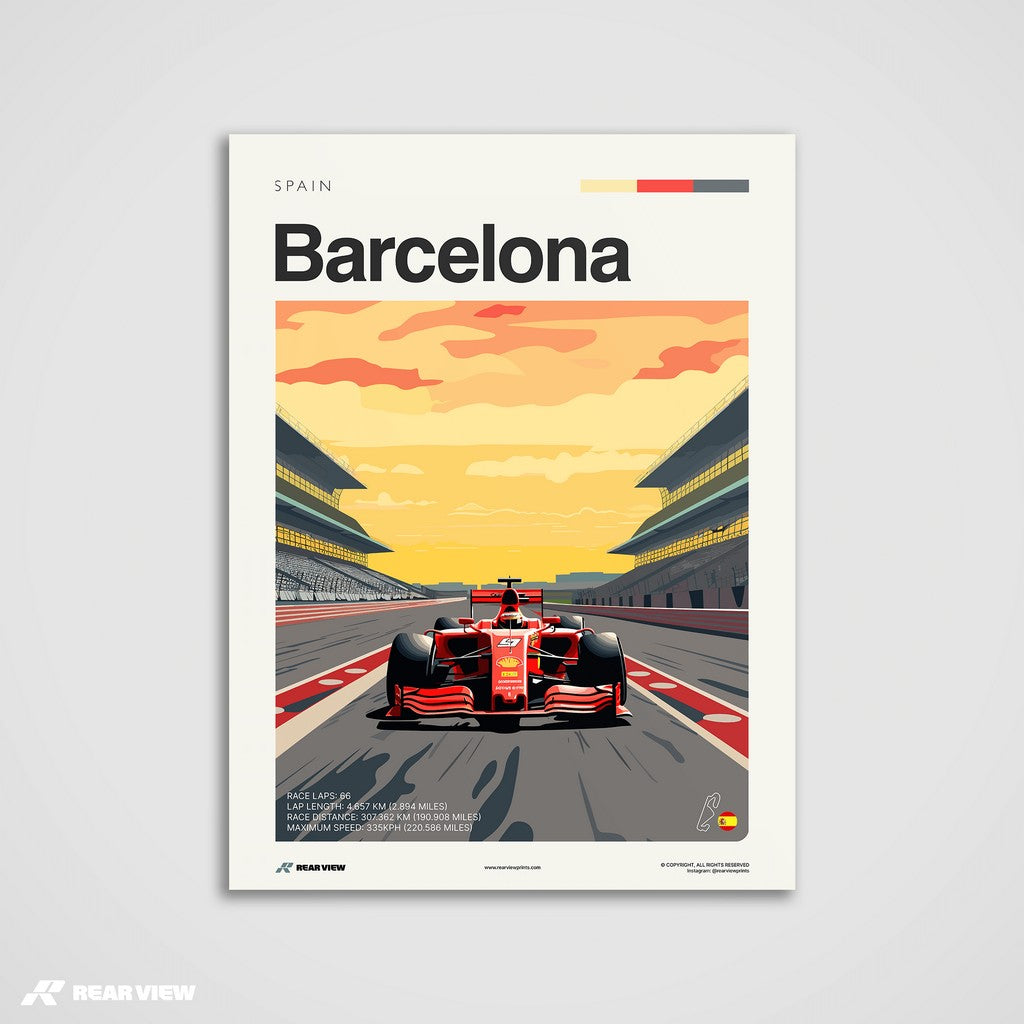 Barcelona Race Track - Art Print