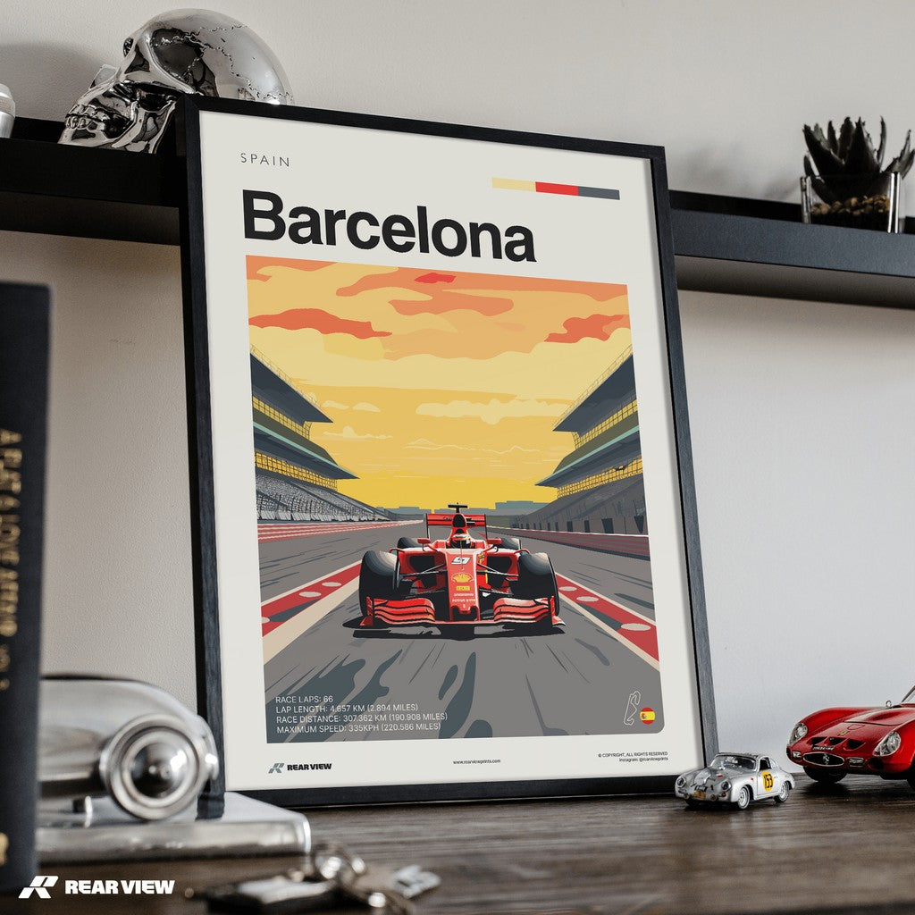 Barcelona Race Track - Art Print