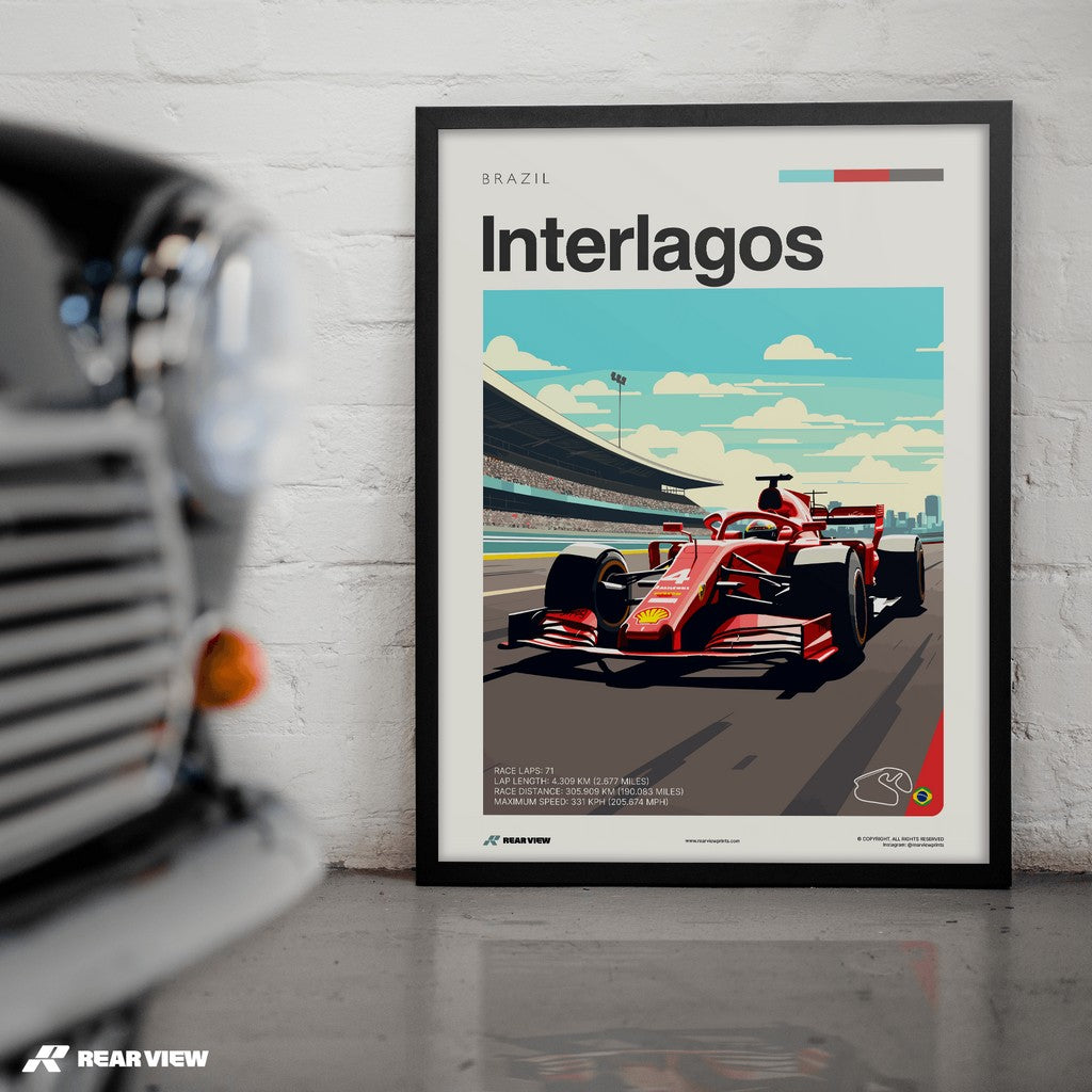 Interlagos Race Track - Art Print