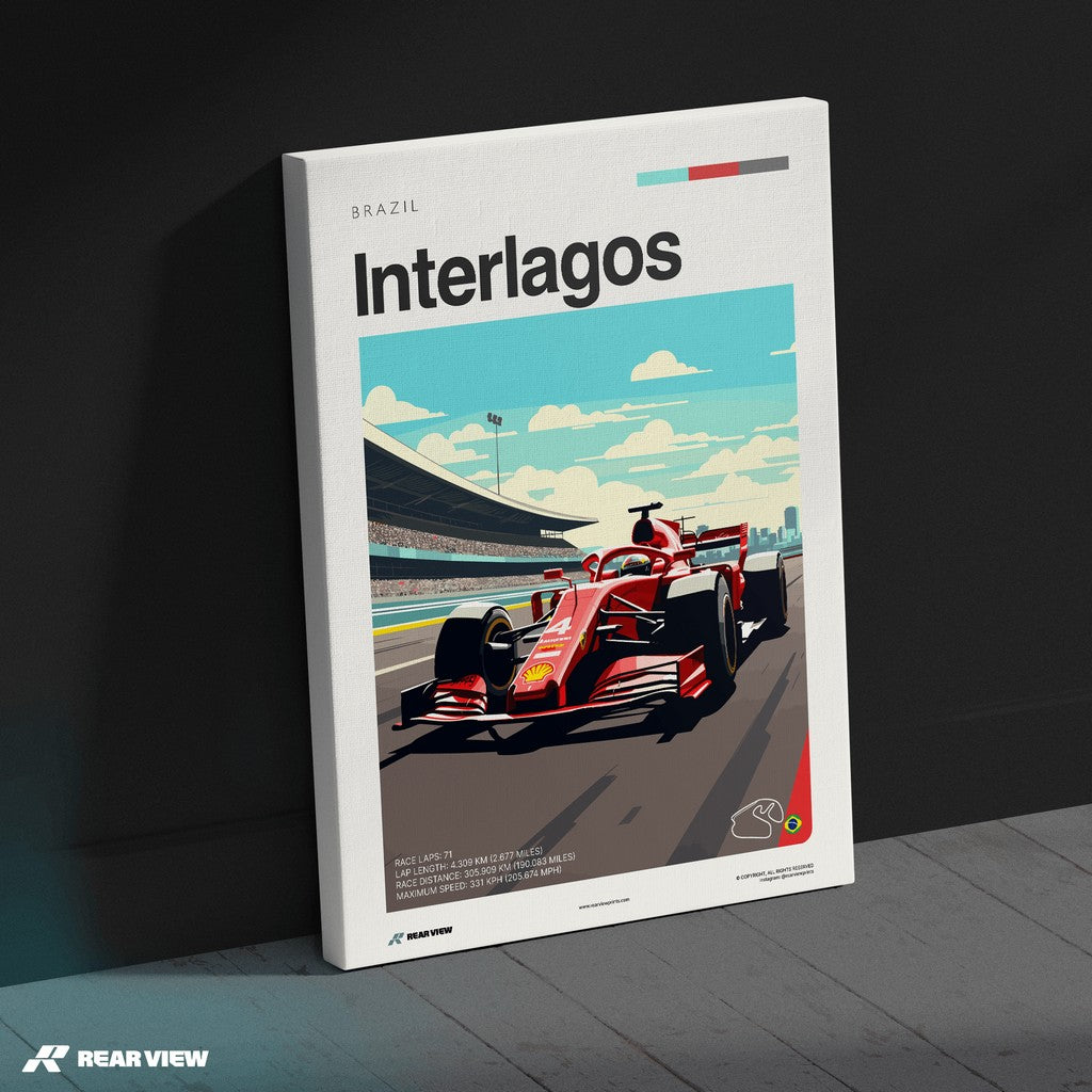 Interlagos Race Track - Art Print