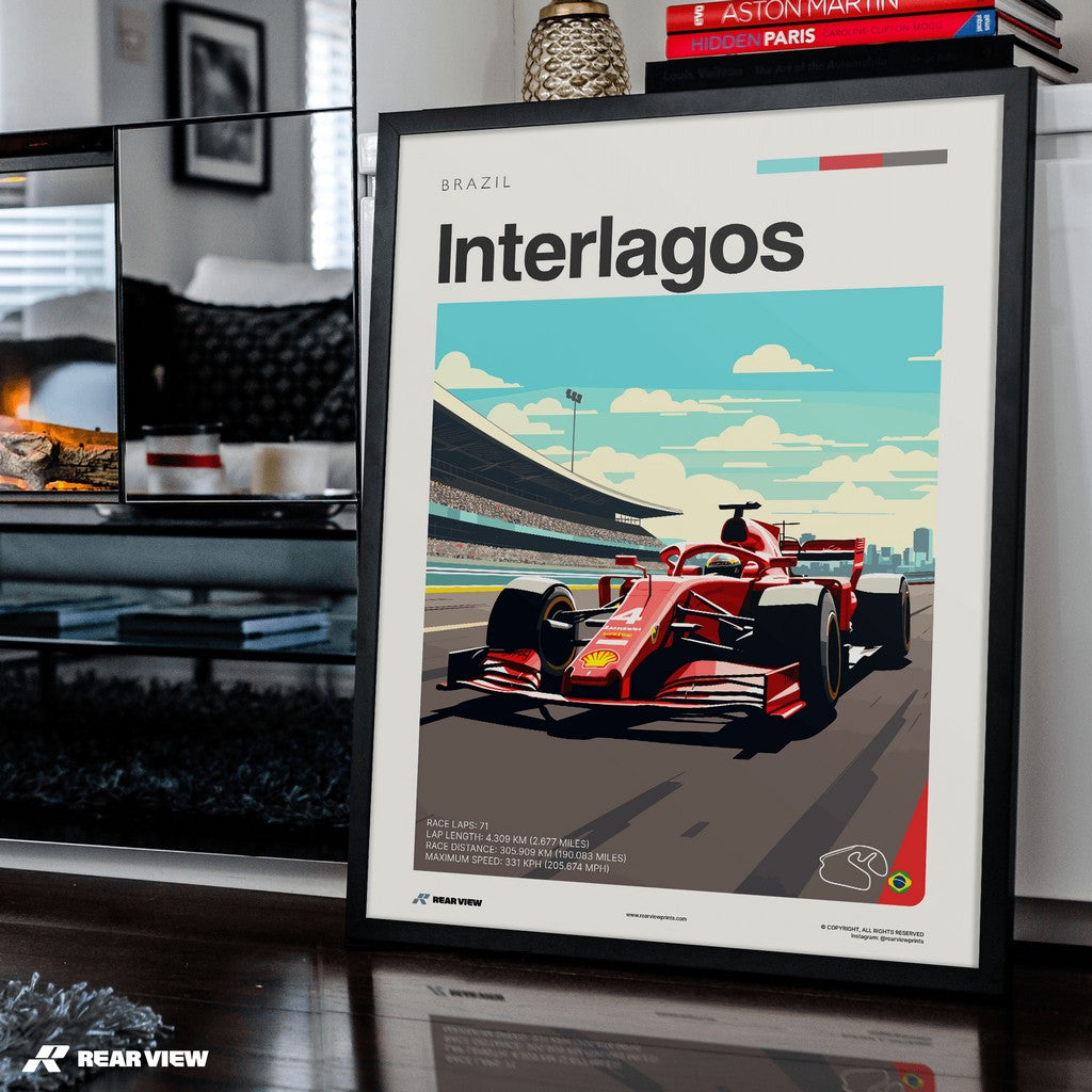 Interlagos Race Track - Art Print