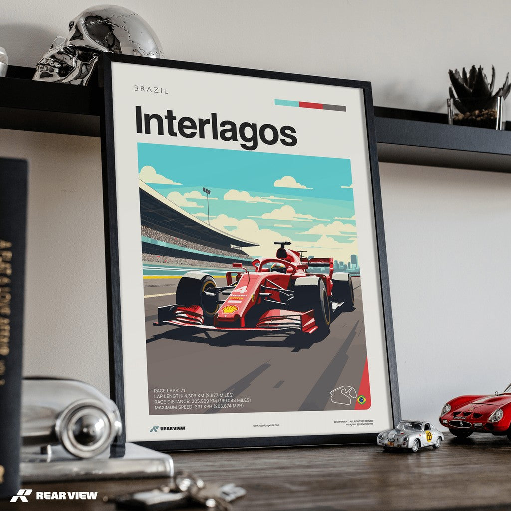 Interlagos Race Track - Art Print