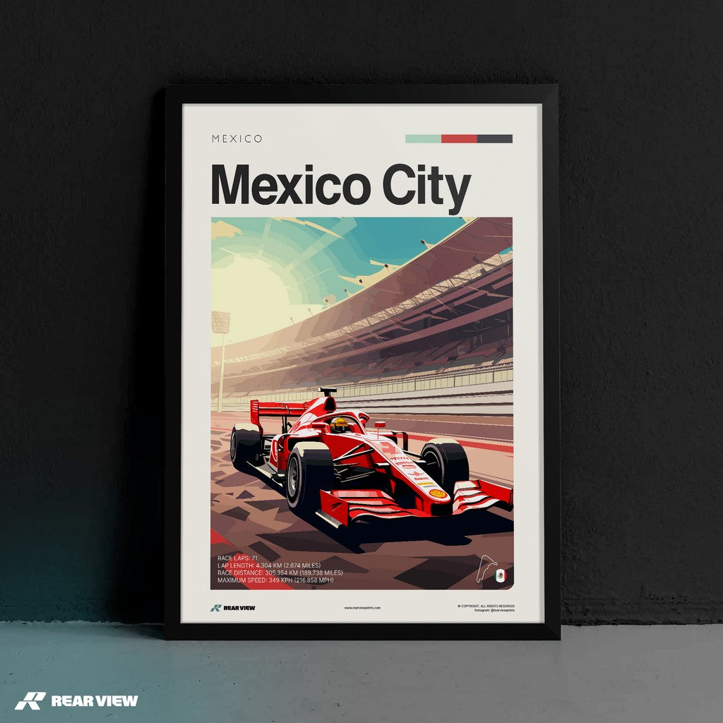 Mexico City Race Track - Art Print